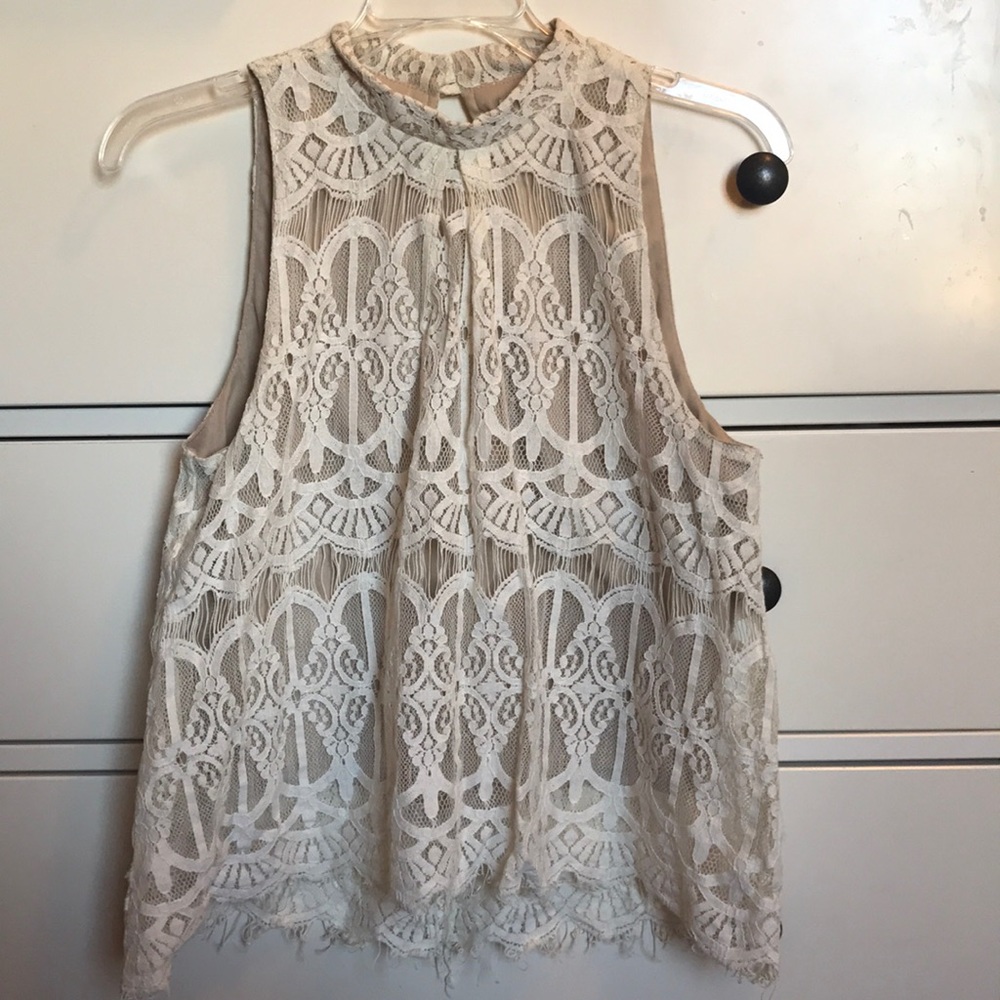 Lace high Neck top